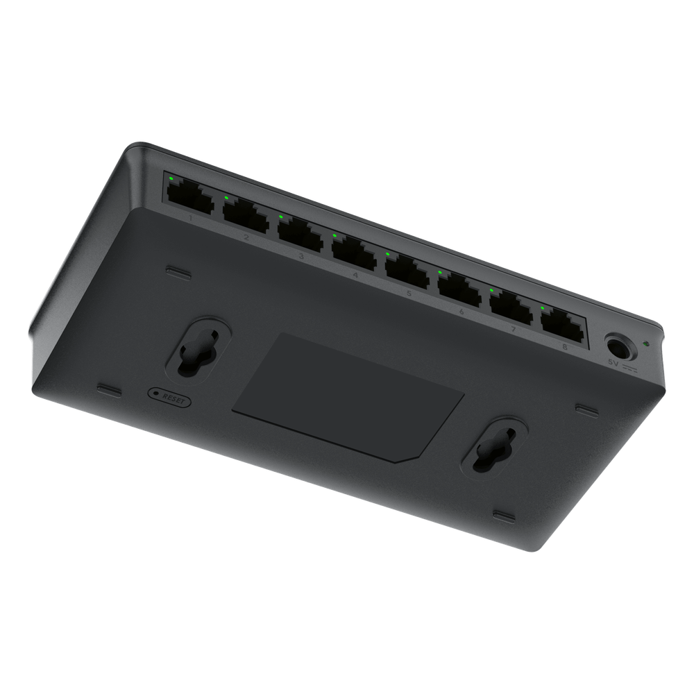 Switch de Red Administrable Capa 2 Lite / 8 Puertos Gigabit Ethernet / VLAN / QoS / Snooping IGMP / Montaje en Pared y Escritorio / Compatible con GDMS