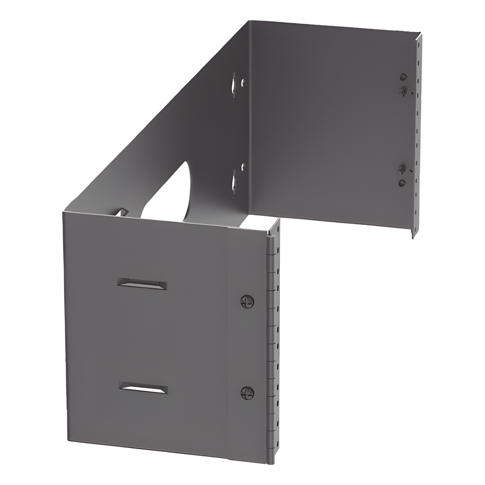 Rack Abierto de Instalación en Pared con Bisagras, Profundidad de 159 mm, 19 in de Ancho, 4 UR, Color Negro