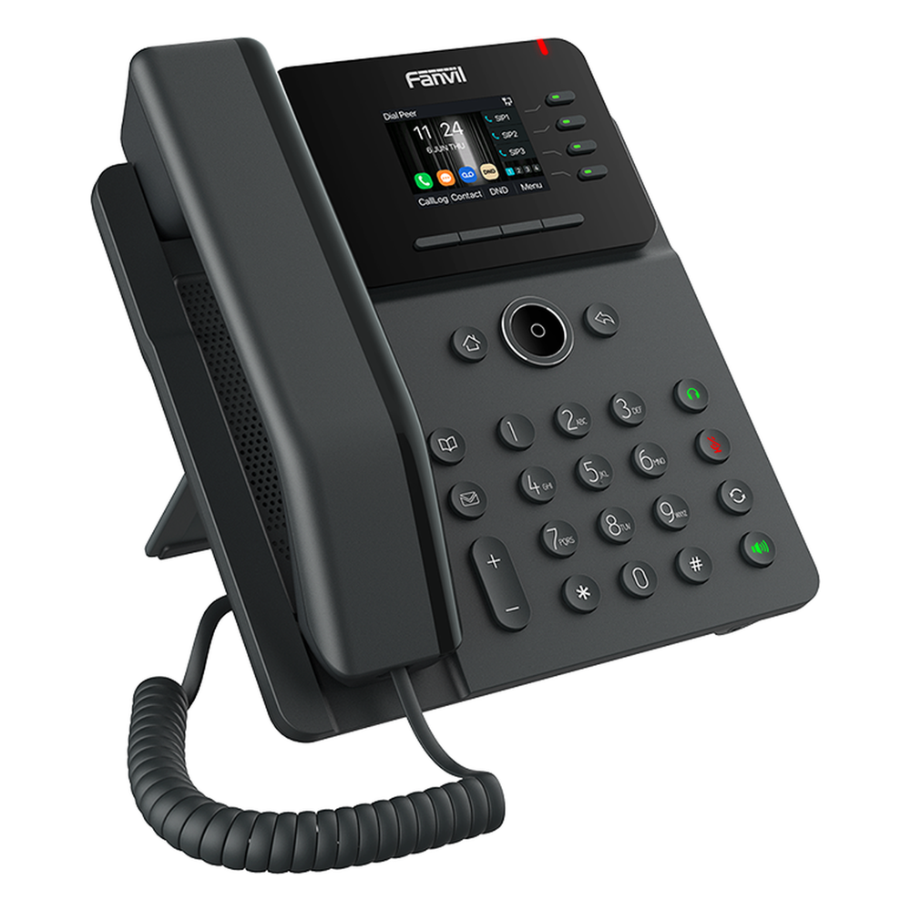 Teléfono IP Empresarial, 4 líneas SIP, pantalla a color 2.4", PoE, puertos Gigabit, conferencia local de 6 vías.