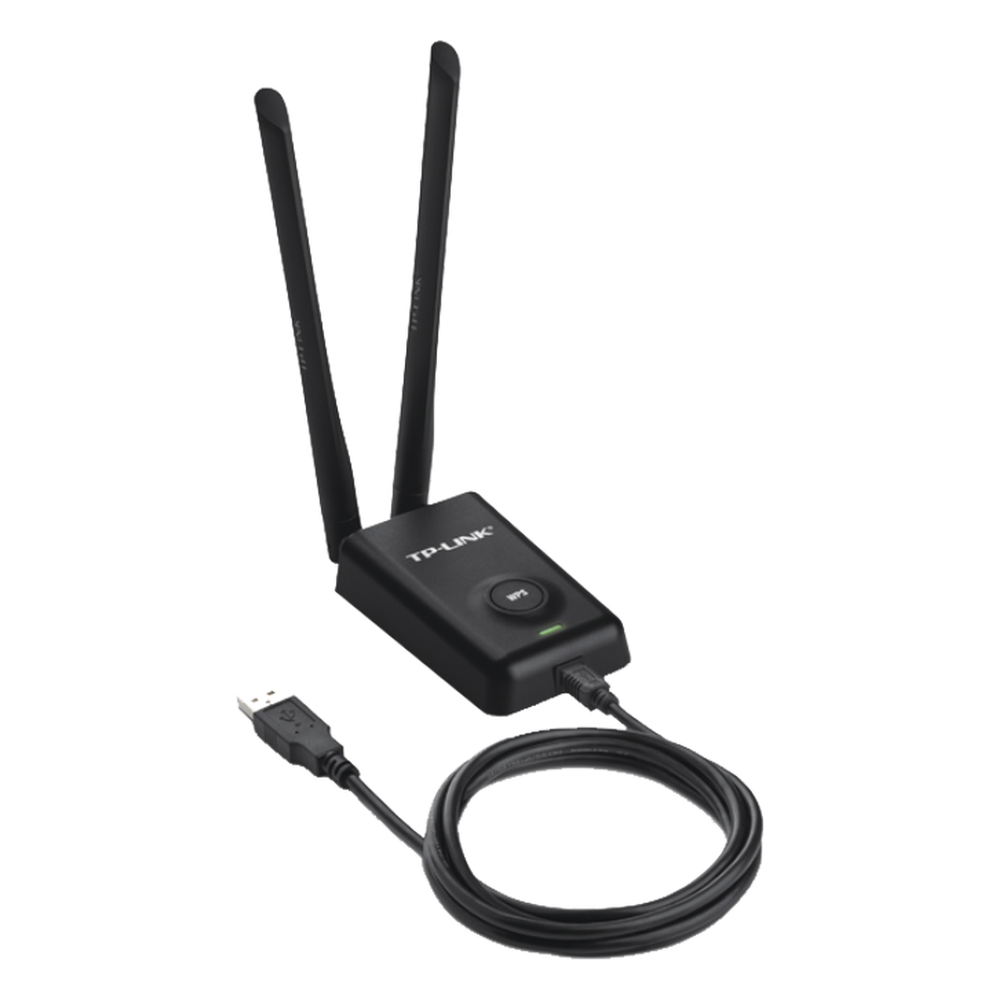 Adaptador de alta potencia USB inalámbrico/ WiFi N 300 Mbps / Frecuencia de 2.4 GHz / 2 Antenas Externas de 5 dBi / Compatibilidad Windows y Linux