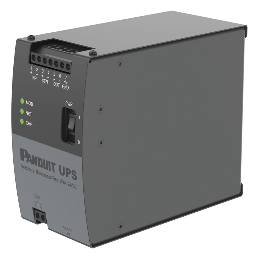 UPS Industrial de 100 Watts, 24 Vcd de Entrada, Instalación en Riel DIN Estándar de 35mm, Temperatura de operación de -40 a 60 ºC