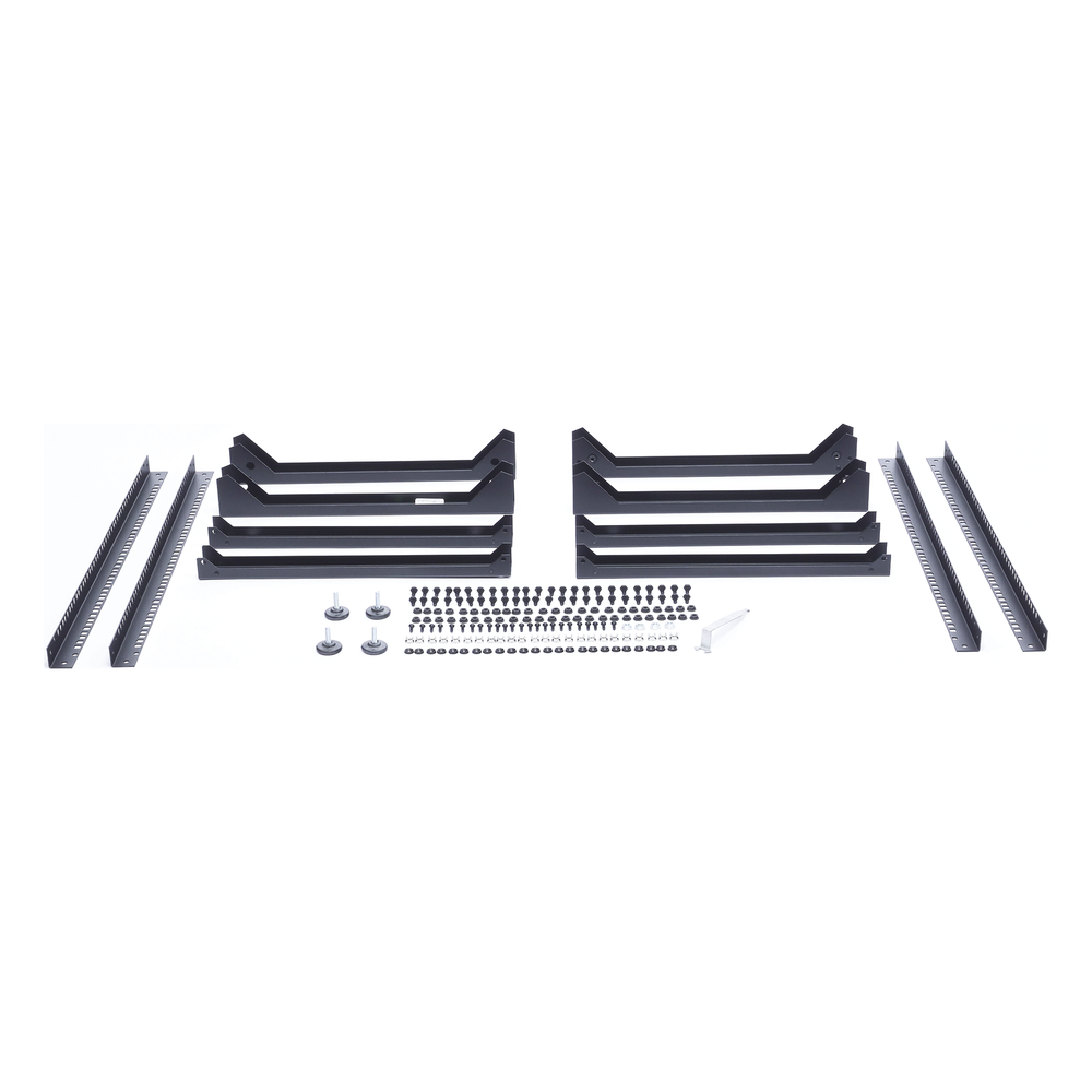Rack Abierto de 4 Postes Instalación Pared o Piso de 14 Unidades, Ideal para Equipo de Audio!