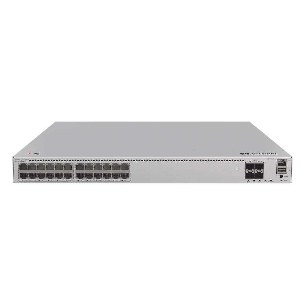 Switch de Distribución/Core Gigabit Administrable PoE Capa 3 / 24 puertos 1000/2.5Gbps (PoE) / 4 Puertos 10GE SFP+ Uplink / ERPS / Rutas Estáticas / iStack / PoE Perpetuo / 400W / Administración Nube Gratis
