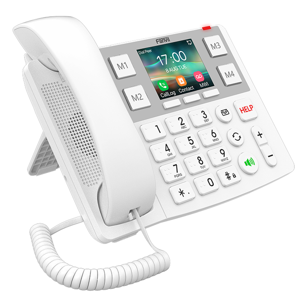 Teléfono IP Wi-Fi Botones Braille Grandes diseñado para hospitales, Asilos, Bluetooth Integrado