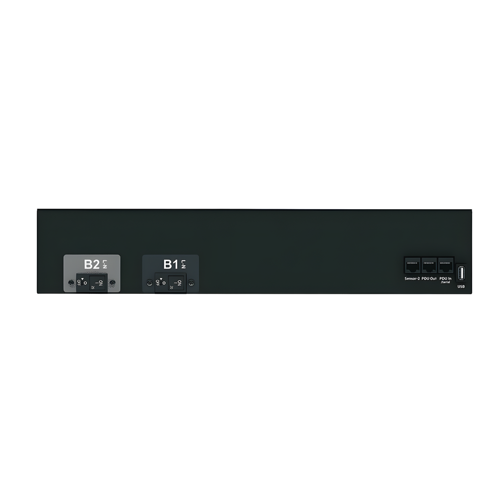 PDU Monitoreable (MI) para Distribución de Energía, Enchufe de Entrada NEMA L5-30P, Con 16 Salidas 5-20R, Horizontal 19 in, 120 Vca, 30 Amp, 2 UR