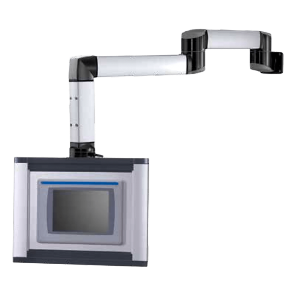 Acoplamiento de Codo con Brida para Montaje de Gabinete HMI, Brazo Syspend 180-Max / Rotación 300° / Capacidad de Carga 180 lb (81.6 kg) / Aluminio Color Negro Jet / Incluye Accesorios