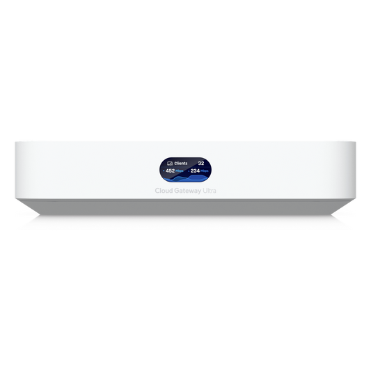 UCG Ultra Cloud Gateway Compacto con Soporte para hasta 30+ Dispositivos UniFi, 300+ Clientes, Enrutamiento IDS/IPS de 1 Gbps y Balanceo Multi-WAN