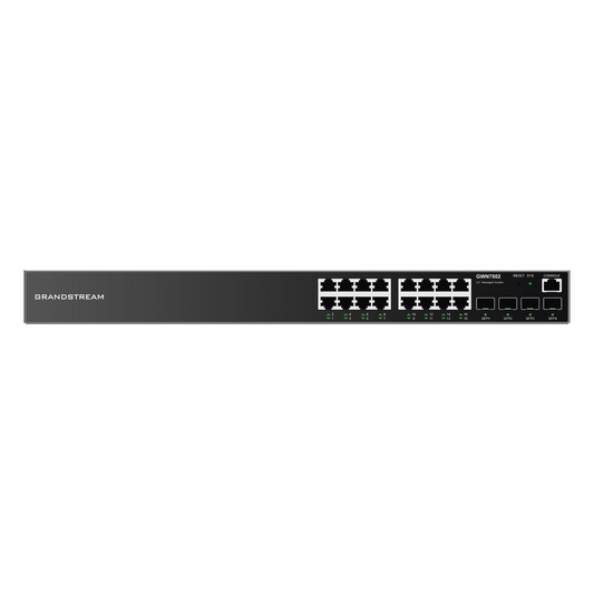 Switch Gigabit Administrable / 16 puertos 10/100/1000 Mbps + 4 Puertos SFP Uplink / Compatible con GWN Cloud.
