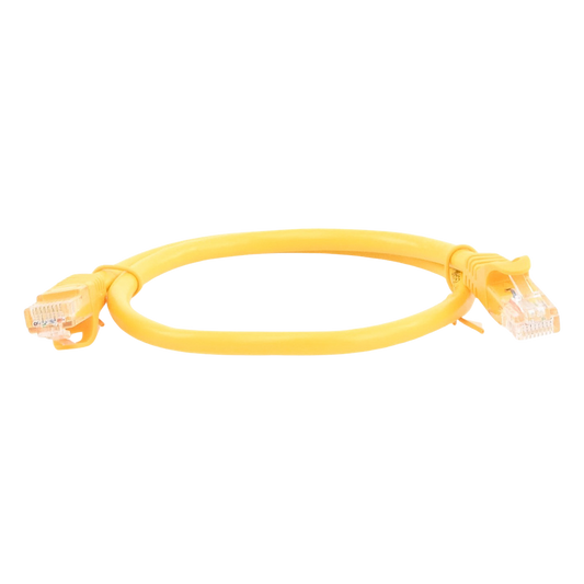 Cable de Parcheo UTP Cat6 - 0.5 Metros (1.64 Pies) - Amarillo