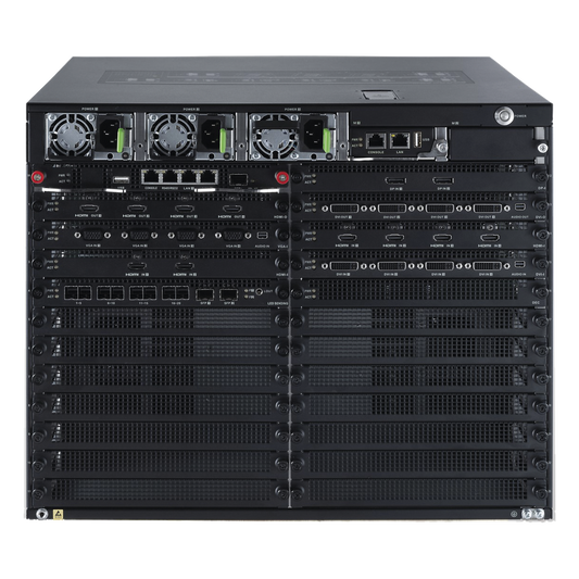 Controlador de Videowall / 23 Slots / 8U Rack / 10GbE / LCD y LED / 16 Divisiones por Salida / Cliente Multiplataforma