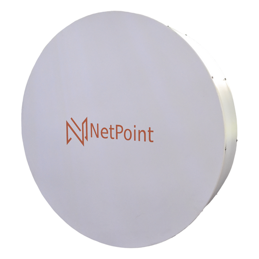 Antena de parabola profunda, blindada, con supresión al ruido de 6 ft, 4.9-6.4 GHz, Ganancia 41 dBi con SLANT de 45 ° y 90 °, ideal para distancias superiores a 100 km, Conectores N-hembra, montaje con alineación milimétrica.