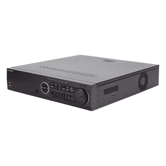 DVR 16 Canales TurboHD + 8 Canales IP / 3K / 5 Megapixel / 8 Bahías de Disco Duro / 16 Entradas de Audio Fisicas (Microfono por Separado) / Audio por coaxitron / Acusense / 16 Entradas de Alarma / POS / H.265+