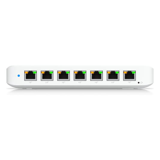 USW Ultra 210W Switch de 8 Puertos GbE (7 Puertos PoE+ y 1 Puerto Entrada PoE++) con Opciones de Montaje Versátiles
