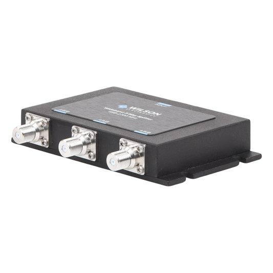 Divisor de potencia de 3 vías para la distribución de señal a tres antenas de servicio | 4.8 dB de pérdida por puerto | Conectores F hembra