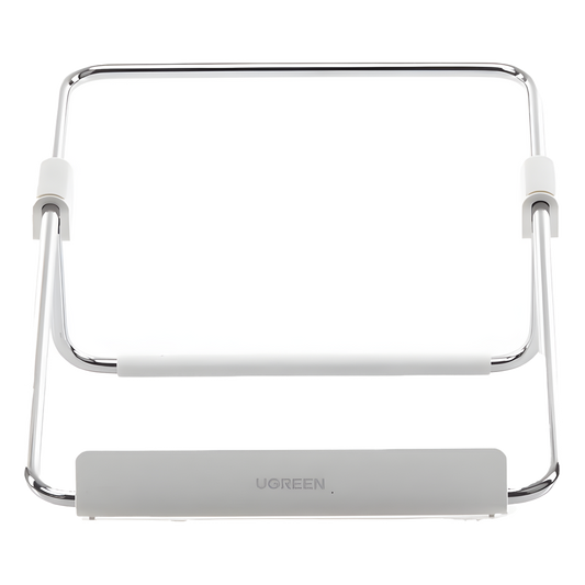 Soporte para Laptop / Plegable / Ajustable de 87 a 131 mm / Amplia compatibilidad 11''-16'' / Capacidad de carga 20 KG / Antideslizante / Ultra Ligero / Metal / ABS / Silicona / Color Plata