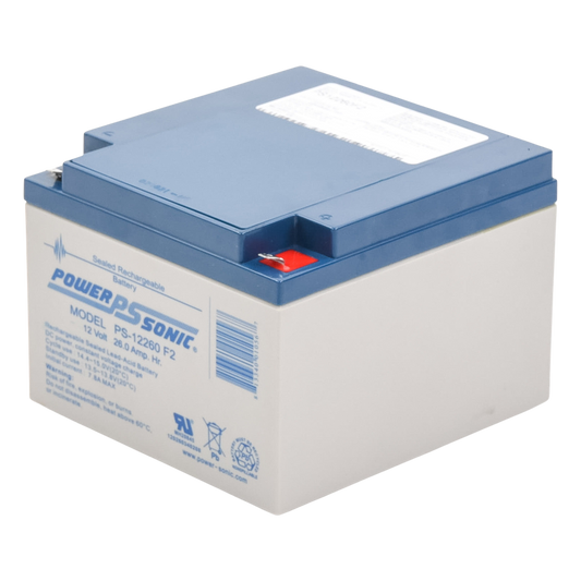 Batería 12V, 26AH, Para Respaldo, Tecnologías AGM/VRLA, 5 Años Vida Útil, Terminales F2, Reconocida UL