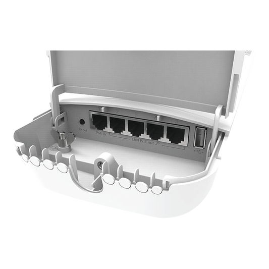 (OmniTIK 5 PoE ac) Punto de Acceso Omnidireccional en 5GHz 802.11a/n/ac. "Ahora con 4 Puertos con Salida PoE af/at"