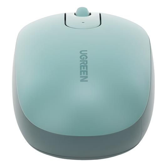 Mouse Inalámbrico 2.4G 800/1200/1600/2400 DPI | Función de 3 botones | Alcance 10m | Silencioso | Ergonómico | Anti-caída y Anti-interferencias | Batería Alcalina AA incluida | Color Green.