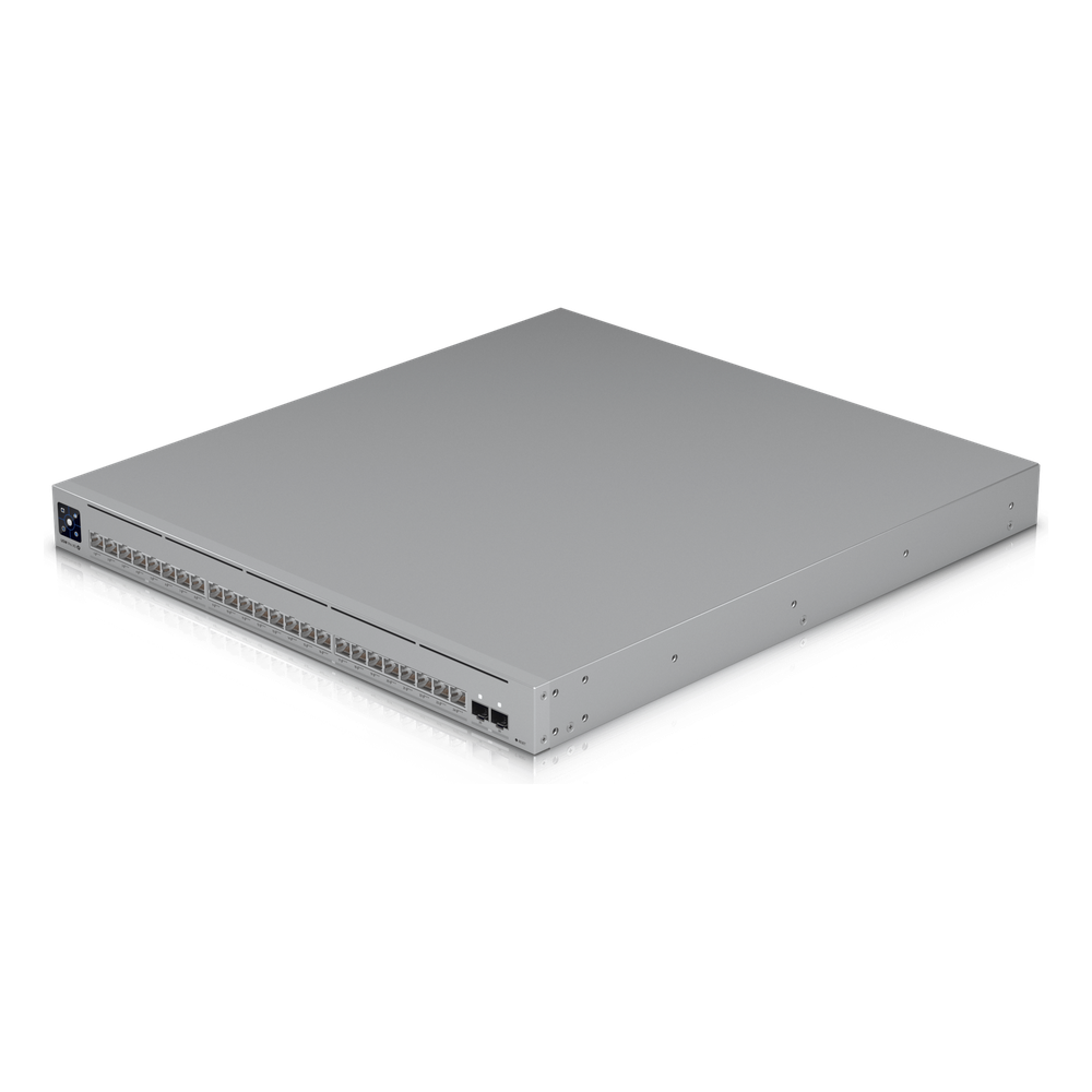 UniFi Switch USW-Pro-XG-24-PoE / Capa 3 / 24 puertos PoE+++ (16 × 10 GbE, 8 × 2,5 GbE) + 2 puertos SFP28 25 G / 720 W PoE total