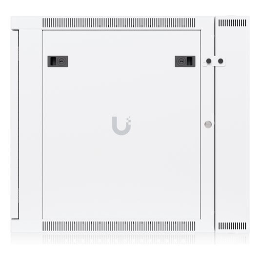 UACC Rack Cabinet 12U (600 x 703 mm) - Gabinete Cerrado para Montaje en Pared con Puerta Frontal Perforada, Puerta Trasera Abatible (Swing-Out) y Paneles Laterales Removibles con Llave