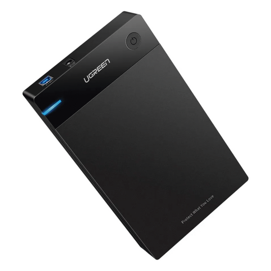 Carcasa de Disco Duro para 3.5" y 2.5" (Enclosure) | Con Cable USB 3.0 | Para HDD 3.5" / SSD 2.5" | SATA I/II/III | UASP | Hasta 16 TB | Compatible con Windows, Linux, Mac OS | No Requiere Controlador | Cable 1m | Incluye Adaptador d