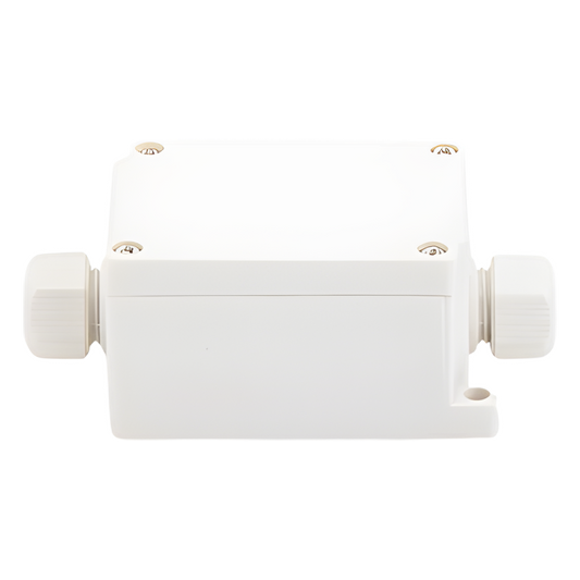 Caja de Conexión Exterior con Conexión Lateral para 4 Líneas (doble tornillo). Incluye Glándulas.