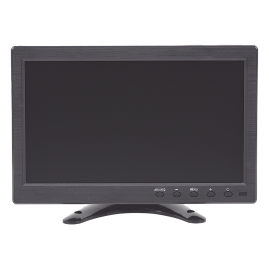 Monitor 10.1" TFT-LCD ideal para colocar en vehículos o DVR/NVR. Entradas de video HDMI, VGA y RCA (CVBS)
