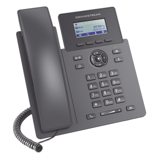 Teléfono IP Grado Operador, 2 líneas SIP con 2 cuentas, PoE, codec Opus, IPV4/IPV6 con gestión en la nube GDMS