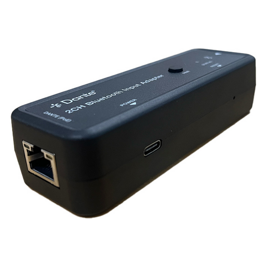 Extensor de Audio Dante® 2CH Bluetooth Input Adapter | Entrada Bluetooth 2 Canales | Salida Dante® Digital | Latencia Configurable 1-5 ms | Compatible HDMI 1.4 | HDCP 1.4 | PoE IEEE802.3af | Distancia de Transmisión 100 m