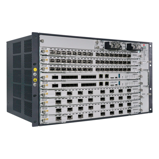 OLT Modular tipo Chasis GPON/XGS-PON Combo, 7 Ranuras de Servicio, Incluye 1 Tarjeta de Servicio de 16 puertos GPON
