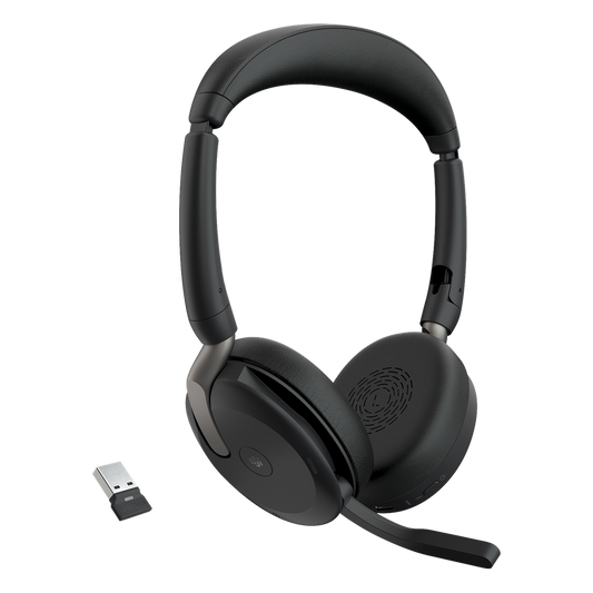 Diadema / Auricular Jabra Evolve2 65 Flex Stereo / Bluetooth 5.2 + USB-A / ANC Híbrido / Diseño Plegable (26699-999-999)
