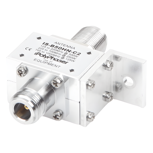 Protector Coaxial RF / 125-1000 MHz / 50 Ω / Conectores N Hembra / Ceja Frontal / 500W