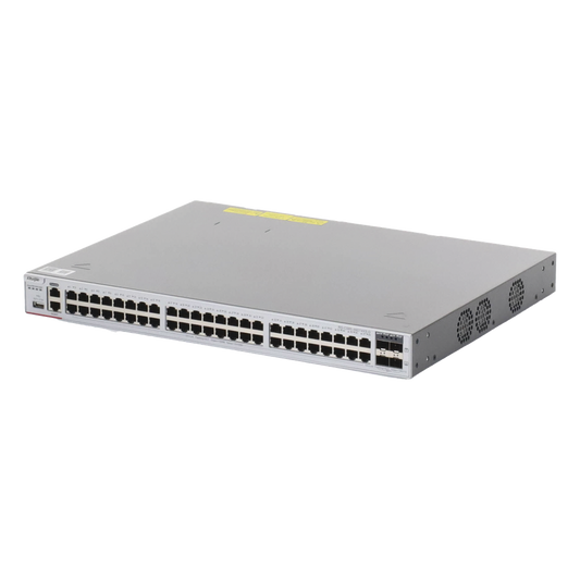 Switch Core Administrable Capa 3 con 48 puertos Gigabit + 4 SFP+ para fibra 10Gb, gestión gratuita desde la nube.