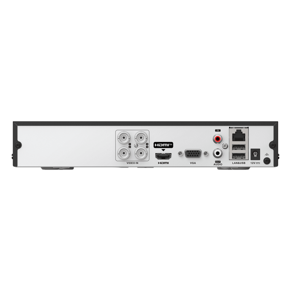 DVR 4 Canales TURBOHD + 2 Canales IP / 5 Megapixel Lite - 3K Lite / Audio Bidireccional / ACUSENSE (Evista falsas alarmas) / 1 Bahía de Disco Duro / Salida de Video en Full HD