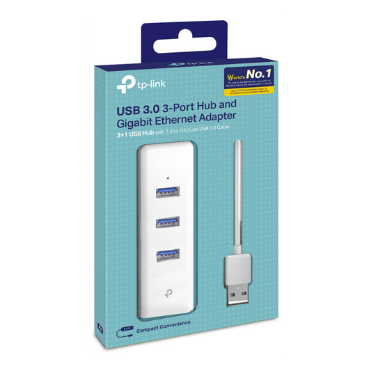 Adaptador de red Ethernet USB 3.0 a RJ45 10/100/1000Mbps