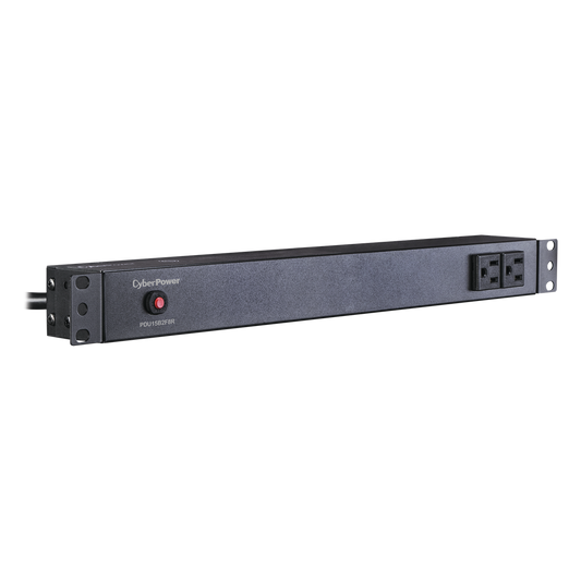 PDU Básico Para Distribución de Energía, Con 8 Tomas NEMA 5-15R Traseras y 2 Tomas 5-15R Frontales, 1UR, 15 Amp, 120 Vca