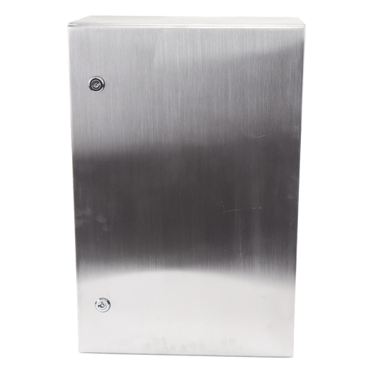 Gabinete de Acero Inoxidable IP66 Uso en Intemperie (400 x 600 x 250 mm) con Placa Interna Galvanizada.