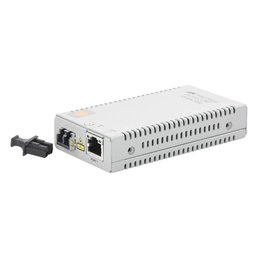 Convertidor de medios Gigabit Ethernet a fibra óptica, conector LC, multimodo (MMF), distancia de 220 hasta 500 m, con fuente de alimentación multi-región