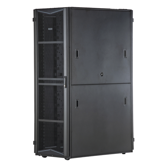 Gabinete FlexFusion para Centros de Datos, 45 UR, 800 mm de Ancho, 1200 mm de Profundidad, Fabricado en Acero, Color Negro