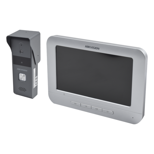 Kit de Videoportero Analógico con Pantalla LCD a Color de 7" / Frente de Calle para Exterior IP65 / Salida de Relevador