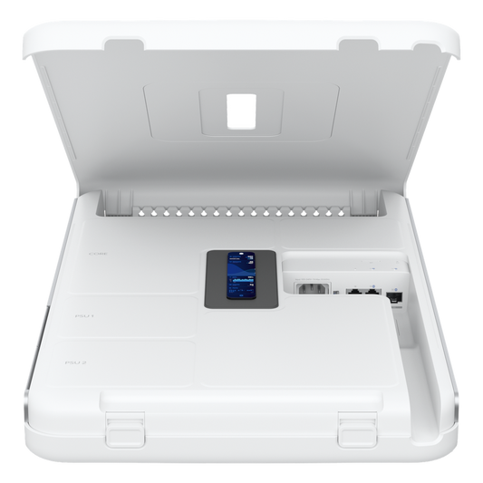 Dream Wall Cloud Gateway 10G Diseñado para Montaje en Pared con WiFi 6 Integrado, Switch PoE de Alta Potencia y Compatibilidad Total con Aplicaciones UniFi