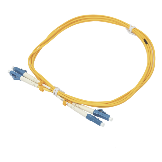 Jumper de Fibra Óptica Duplex, Monomodo, con Conectores LC/UPC-LC/UPC, 2 Metros (6.56 Pies)