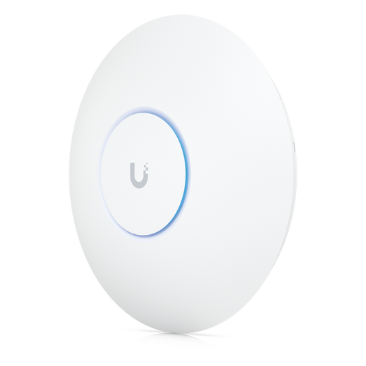 Punto de Acceso UniFi WiFi 6E Enterprise, alta densidad, hasta 600 usuarios, Mu-MIMO 4x4, bandas 2.4/5/6 Ghz, (1) puerto RJ45 2.5G (POE+ no incluido)