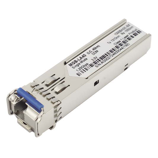 Transceptor mini-Gbic SFP 1G LC TX:1310nm RX:1550 para fibra Mono Modo 40 Km WDM, Requiere MGB-LB40