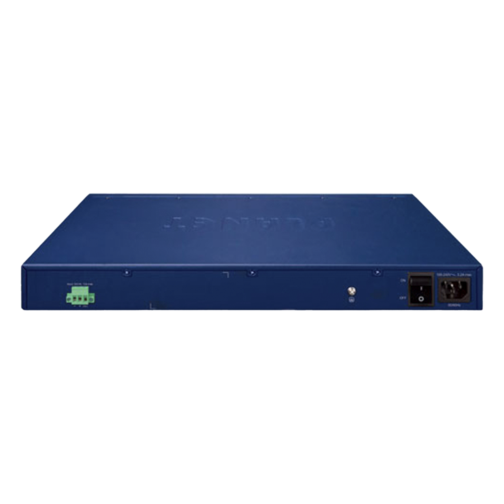 Switch Administrable Stacking Capa 3, 48 Puertos PoE Gigabit 802.3at, 6 Puertos SFP de 10 G, Entrada de Alimentación Redundante de 55 V cc.