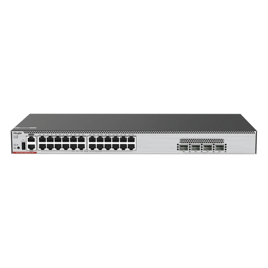 Switch Core PoE 802.3bt 370W Capa 3 Multi-Gigabit 24 puertos 5Gb/2.5Gb/1Gb/100M, 4 puertos fibra SFP28 25Gb