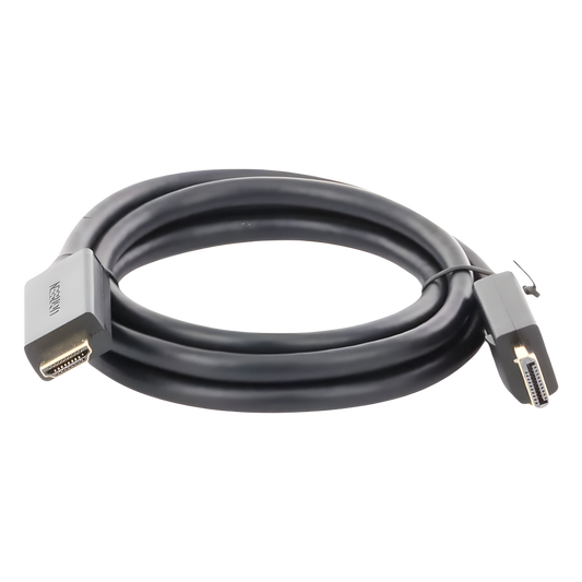 Cable DP Macho a HDMI Macho / Longitud 1.50 Metros (4.92 Pies) / Soporta 4K@30Hz / Soporta 3D / Cobre EstaÑado 28AWG / Blindaje Interno MÚltiple / TransmisiÓn Unidireccional / BotÓn de LiberaciÓn / Chip de Última GeneraciÓn