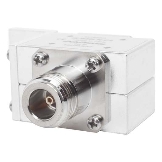 Protector Coaxial RF / 125-1000 MHz / 50 Ω / Conectores N Hembra / Bloqueo DC / 40 kA