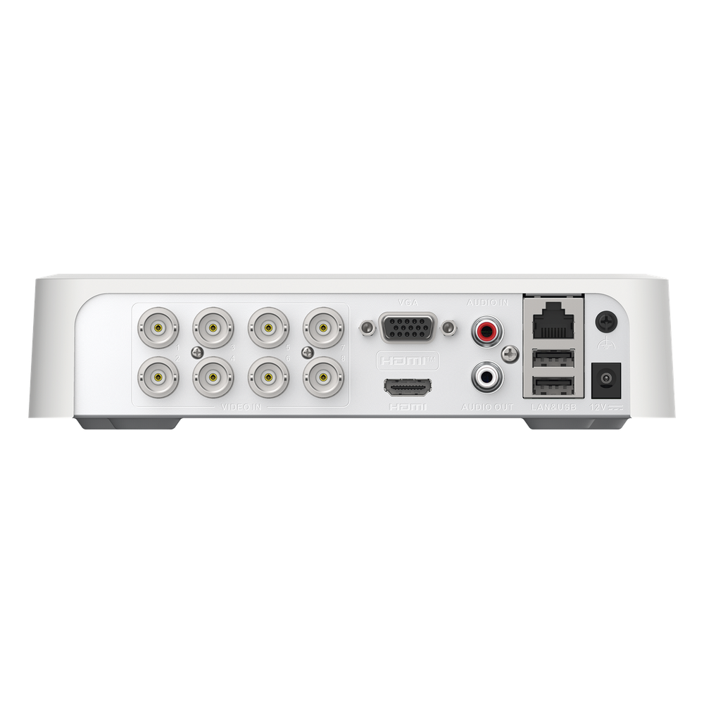 DVR 8 Canales TurboHD + 2 Canales IP / 2 Megapíxel (1080p) Lite / Acusense Lite (Evita Falsas Alarmas) / Audio Bidireccional y Coaxitron / 1 Bahía de Disco Duro / H.265+ / Salida de Vídeo Full HD