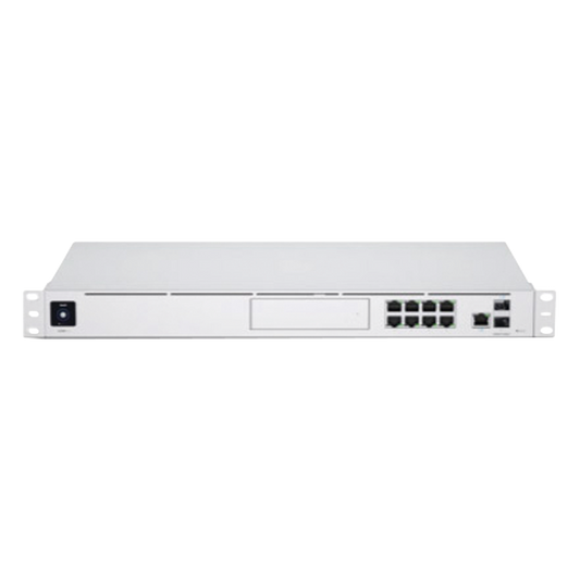 UniFi OS Console: Dream Machine Pro, con 1 puerto WAN Gigabit RJ45, 1 puerto WAN 10G SFP+ / 8 puertos LAN Gigabit RJ-45, y una bahía de HDD 3.5" (No incluye HDD), Integra todas las aplicaciones UniFi